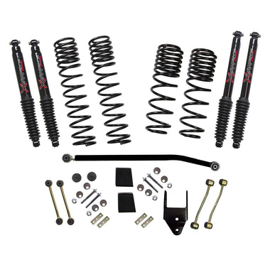 Skyjacker 3.5-4 in. Dual Rate-Long Travel Lift Kit System with Black MAX Shocks Wrangler JL Diesel 4-Door 4WD