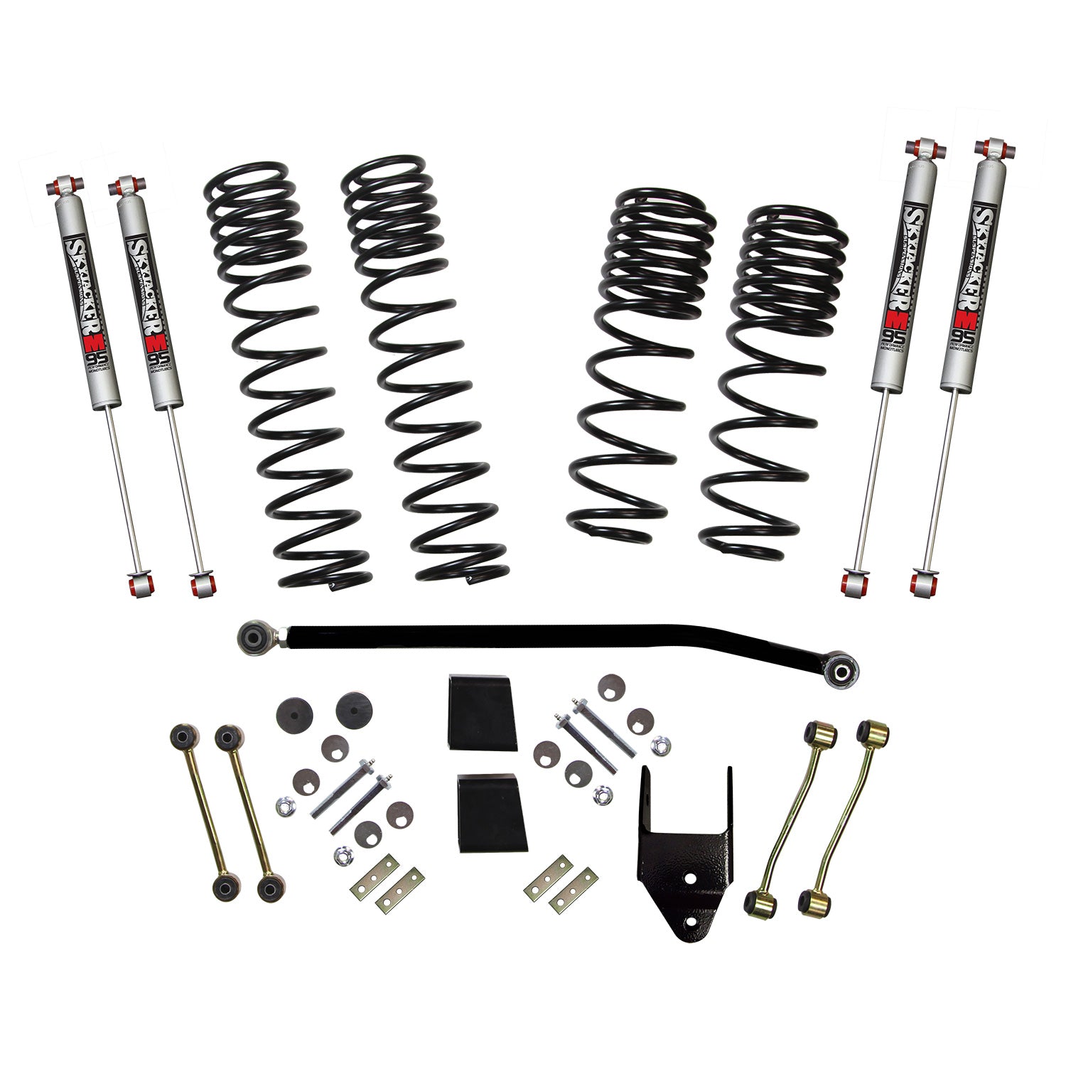 Skyjacker 3.5-4 in. Dual Rate-Long Travel Lift Kit System with M95 Shocks Wrangler JL Diesel 4-Door 4WD