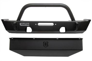 ICON Front Impact Bumper with Skid Plate 2018+ Jeep Wrangler JL / 2020+ JT