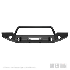 Westin WJ2 Full Width Front Bumper with Bull Bar Textured Black  2018- 2023 Jeep Wrangler JL