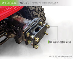 DV8 Offroad Front Bumper Adapter Bracket for Jeep JL & JT