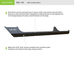 DV8 Offroad Rock Skins 2018+ Jeep Wrangler JL  (4 Door Only)