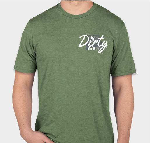 Dirty Off Road Tri-Blend T-shirt in Military Green