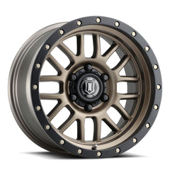 ICON Alpha 17x8.5 5x5 0mm Offset 4.75in BS 71.5mm Bore Bronze Wheel