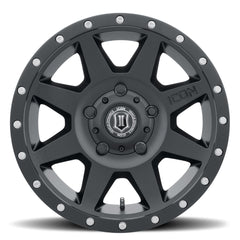 ICON Rebound 18x9 5x5 -12mm Offset 4.5in BS 71.5mm Bore Satin Black Wheel
