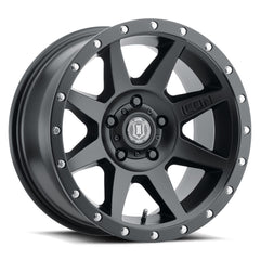 ICON Rebound 17x8.5 5x5 -6mm Offset 4.5in BS 71.5mm Bore Satin Black Wheel
