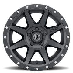 ICON Rebound 17x8.5 5x5 -6mm Offset 4.5in BS 71.5mm Bore Satin Black Wheel