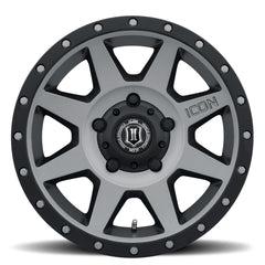 ICON Rebound 17x8.5 5x5 -6mm Offset 4.5in BS 71.5mm Bore Titanium Wheel