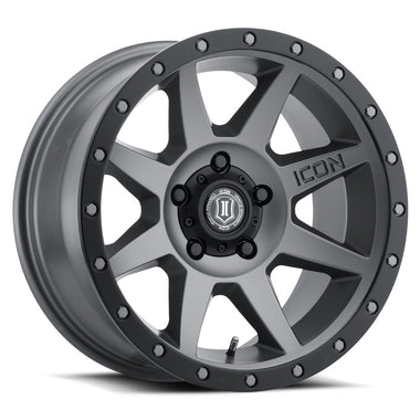 ICON Rebound 17x8.5 5x5 -6mm Offset 4.5in BS 71.5mm Bore Titanium Wheel