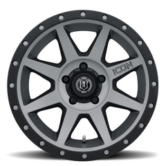 ICON Rebound 17x8.5 5x5 -6mm Offset 4.5in BS 71.5mm Bore Titanium Wheel