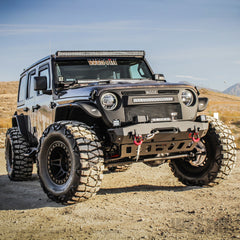 Westin Tube Fenders 2018-2023 Jeep Wrangler JL - Full vehicle view with fenders installed